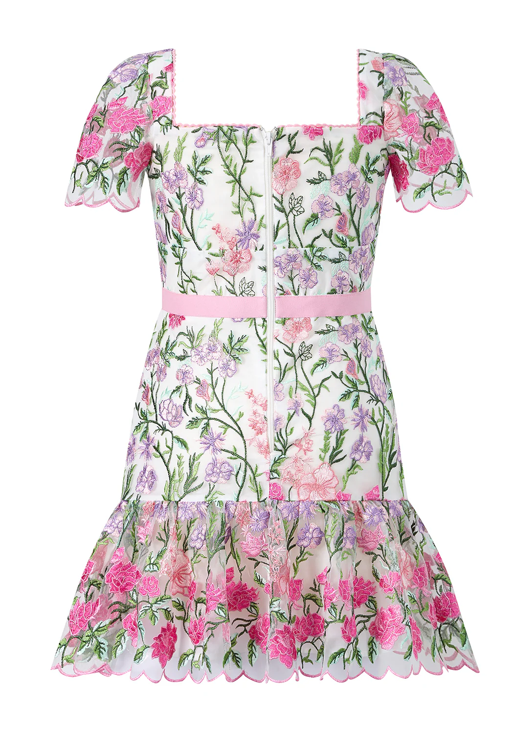 Clara Embroidered Mini Dress - Image 3