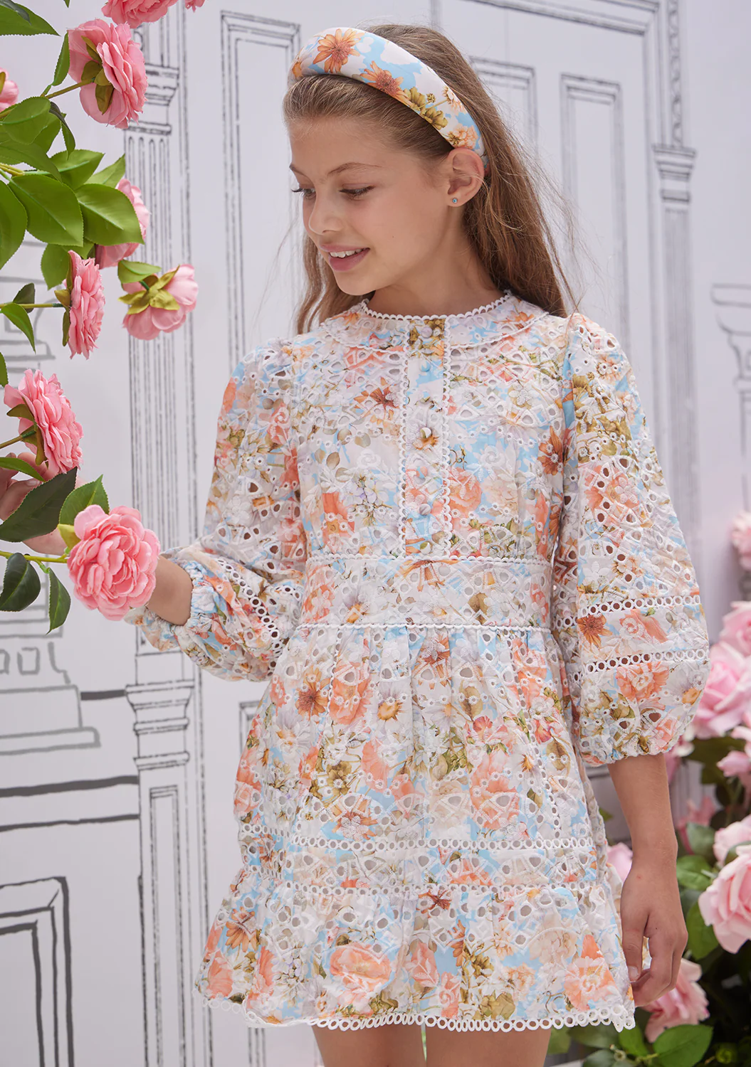 Daphne Embroidered Long Sleeve Dress - Image 11