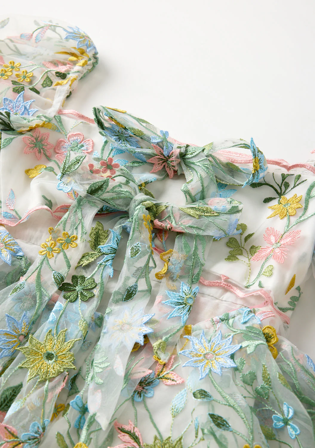 Mila Embroidered Mini Dress - Image 10