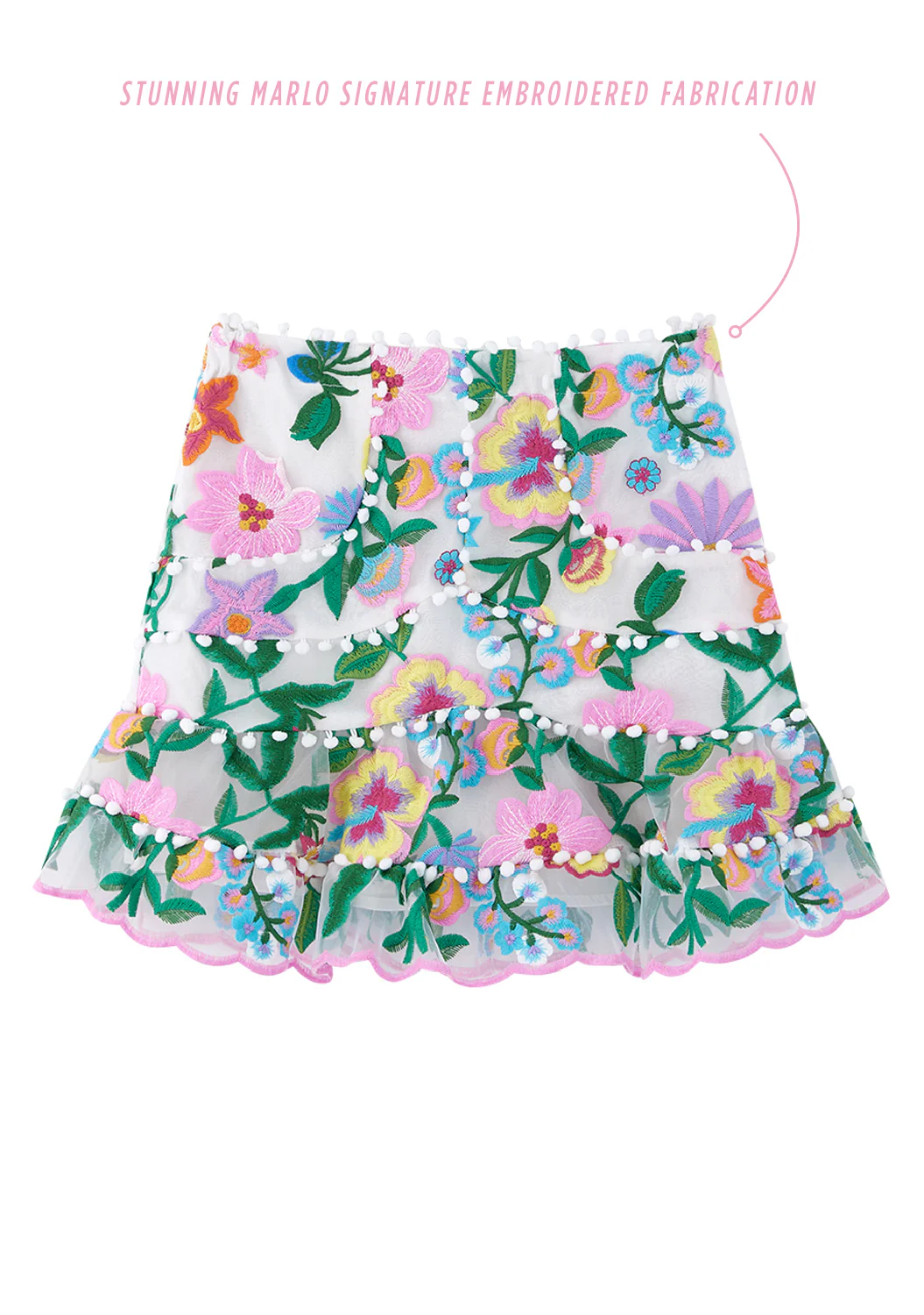 Stella Embroidered Skirt - Image 3